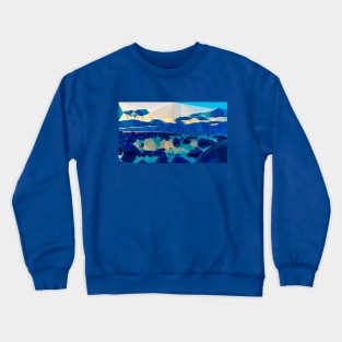 Low Polygon Sea & Mountains Crewneck Sweatshirt